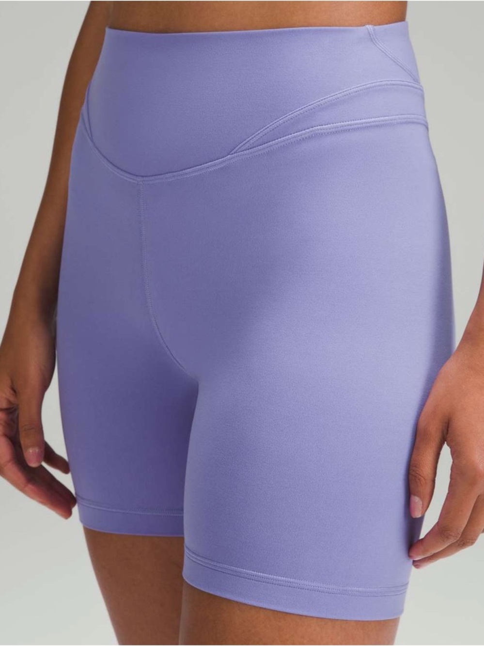 High-Waist Lavender Women’s Active Bike Shorts